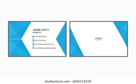 Minimal and abstract business card design 