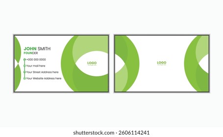 Minimal and abstract business card design 