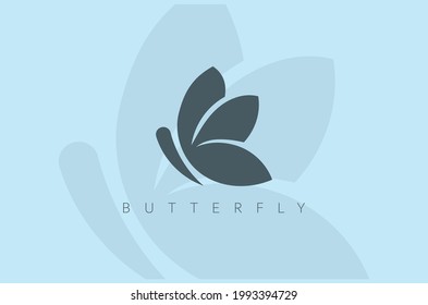 Minimal Abstract Butterfly logo. Creative Butterfly vector