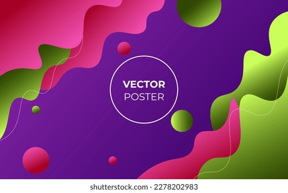 minimal abstract colorful gradient purple liquid color with geometric shape background. eps10 vector