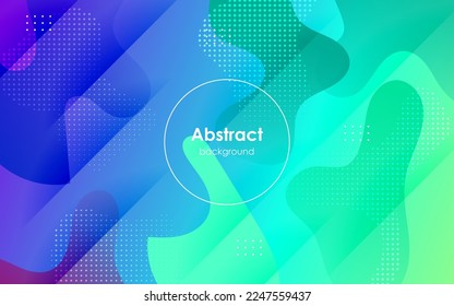 minimal abstract colorful green blue purple liquid color gradient, fluid shape geometric with dots background. eps10 vector