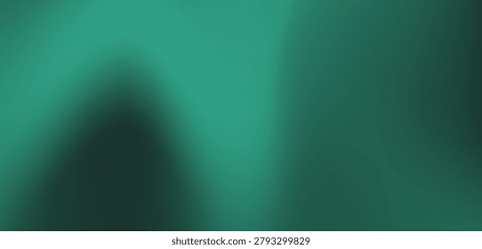 Minimal abstract composition with green light effects on a deep black surface