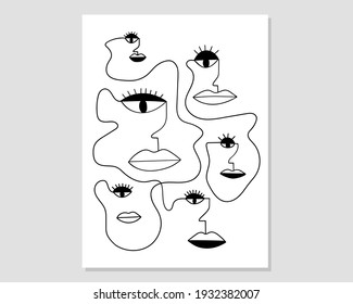 Minimal and abstract continuous line drawing of vector image. Vector EPS10.
