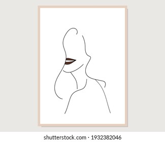 Minimal and abstract continuous line drawing of vector image. Vector EPS10.