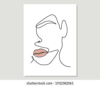Minimal and abstract continuous line drawing of vector image. Vector EPS10.