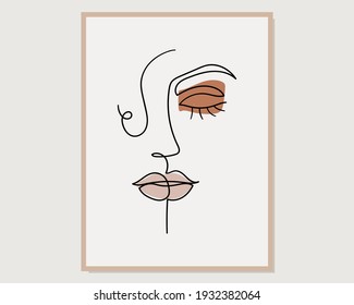 Dibujo de línea continua mínimo y abstracto de la imagen vectorial. EPS10 vectores.