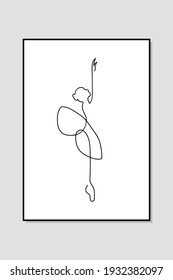 Minimal and abstract continuous line drawing of vector image. Vector EPS10.