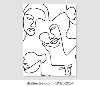 Minimal and abstract continuous line drawing of vector image. Vector EPS10.