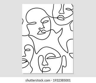 Minimal and abstract continuous line drawing of vector image. Vector EPS10.