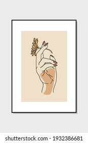 Minimal and abstract continuous line drawing of vector image. Vector EPS10.