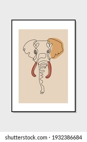 Minimal and abstract continuous line drawing of vector image. Vector EPS10.