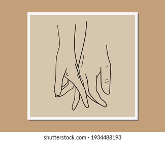 Minimal and abstract continuous line drawing of vector image. Vector EPS10.