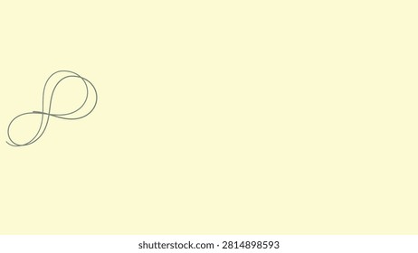 Minimal abstract continuous loop line with elegant flowing curves creating a clean modern background with generous copy space  
