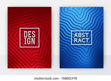 Minimal abstract cover design set - colorful flyer template - geometric style backgrounds