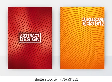 Minimal abstract cover design set - colorful flyer template - geometric style backgrounds