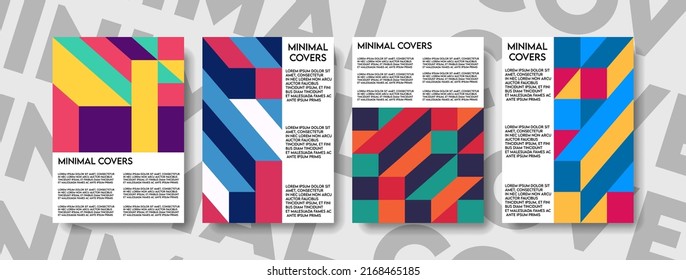 Minimal abstract covers design and background colorful geometric