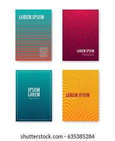 Minimal abstract covers gradients design with linear and shapes pattern. Can be use annual report, magazine and flyer layout 