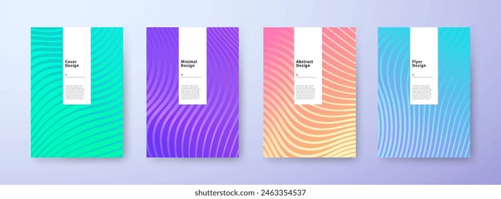 Minimal abstract covers set. Modern colorful halftone geometric background. vector illustration Eps10