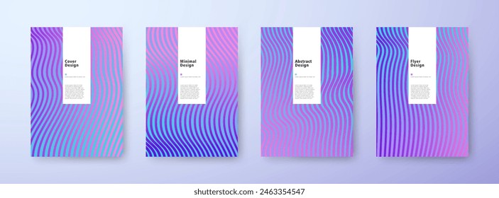 Minimales abstraktes Cover-Set. Moderner bunter geometrischer Halbton-Hintergrund. Vektorillustration Eps10