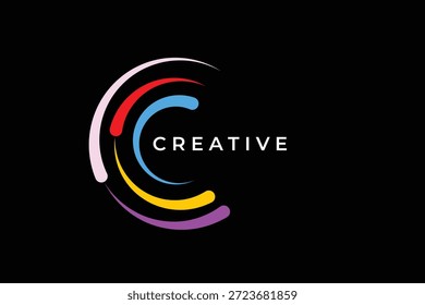 Minimales abstraktes kreatives Logo für Designstudios, Agenturen und digitale Marken
