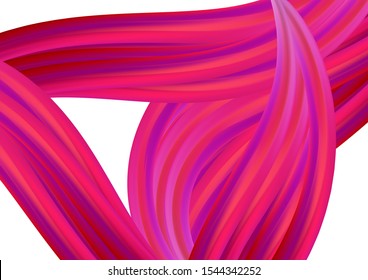 Minimal Abstract Curve Lines in Vibrant Color. Colorful Flow Liquid in Future Design Style. Digital Pattern with Gradient Neon Hair. Modern Dynamic Background in Trendy Colors.