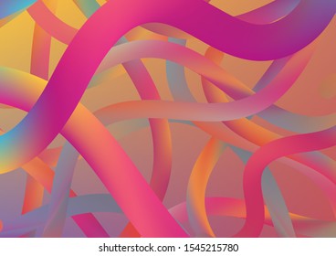 Minimal Abstract Curve Lines in Vibrant Color. 