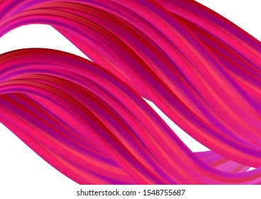 Minimal Abstract Curve Lines in Vibrant Color. Modern Dynamic Background in Trendy Colors. Digital Pattern with Gradient Neon Hair. Colorful Flow Liquid in Future Design Style.