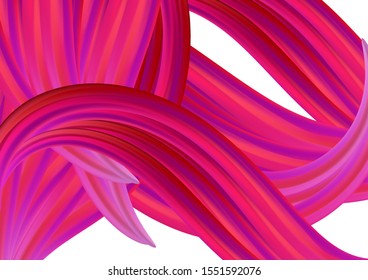 Minimal Abstract Curve Lines in Vibrant Color. Modern Dynamic Background in Trendy Colors. Digital Pattern with Gradient Neon Hair. Colorful Flow Liquid in Future Design Style.