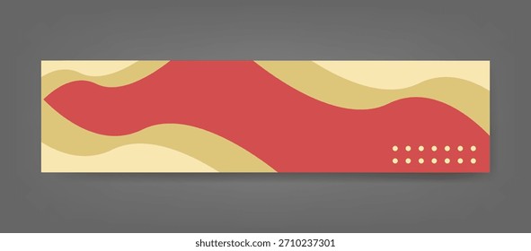 Design de Plano de Fundo Horizontal de Banner de Forma Curva Abstrata Mínima