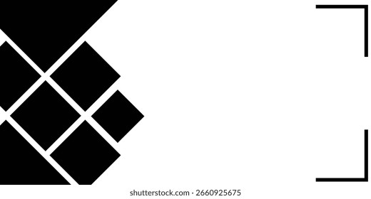 Un diseño abstracto mínimo de Formas de diamantes negros dispuestos en un patrón geométrico. eps10.