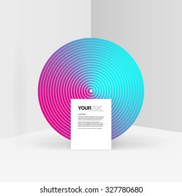 Minimal abstract design with your text and shadow 
Eps 10 stock vector illustration 