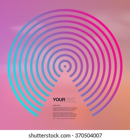 Minimal abstract design for your text and beautiful romantic sunset landscape background
Eps 10 stock vector illustration 