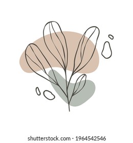 Dibujo abstracto mínimo de plantas