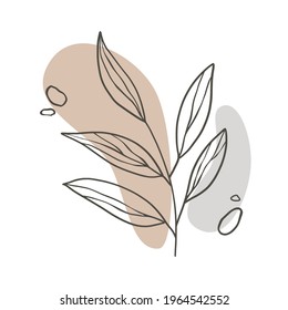 Minimal abstract drawing of plants