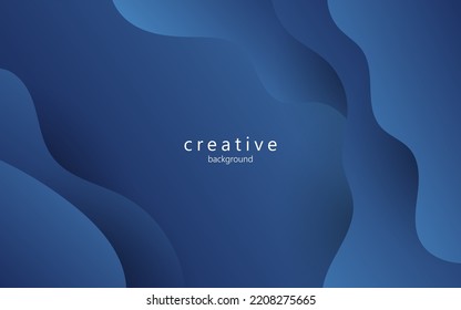 minimal abstract dynamic blue gradient color fluid, liquid wavy shape geometric composition background. eps10 vector