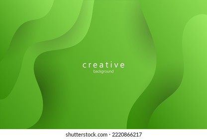 minimal abstract dynamic green gradient color fluid, liquid wavy shape geometric composition background. eps10 vector