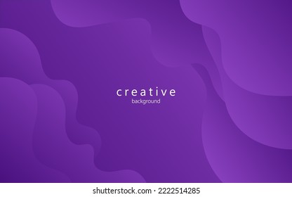 minimal abstract dynamic purple gradient color fluid, liquid wavy shape geometric composition background. eps10 vector
