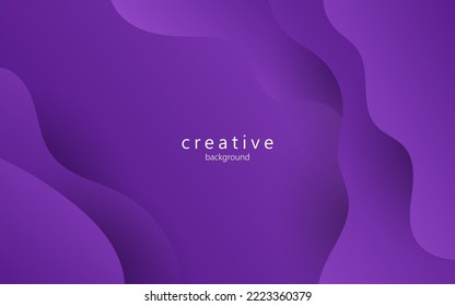 minimal abstract dynamic purple gradient color fluid, liquid wavy shape geometric composition background. eps10 vector