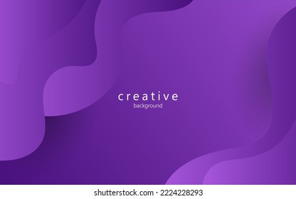 minimal abstract dynamic purple gradient color fluid, liquid wavy shape geometric composition background. eps10 vector
