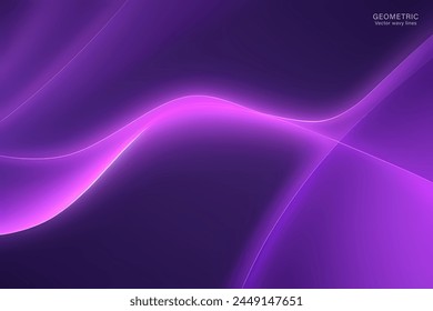 Minimal Abstract Dynamic textured background design in 3D style with dark purple wave. Vector illustration.