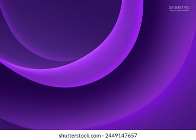 Minimal Abstract Dynamic textured background design in 3D style with dark purple wave. Vector illustration.