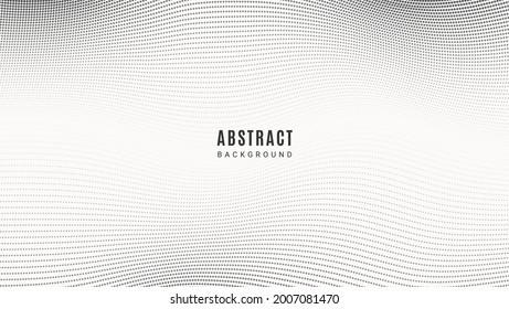 Minimal Abstract Dynamic Wavy Dot Line Background Design. Can Be Used For Banner, Frame Or Motion Template