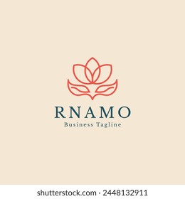 Minimal abstract elegant flower leaf logo icon vector design. Universal creative premium symbol. Graceful jewel boutique vector sign.