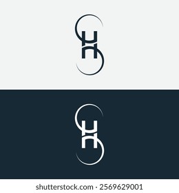 minimal abstract elegant h letter logo design. simple h monogram logo. Modern digital H letter logo design, H letter minimal logo.