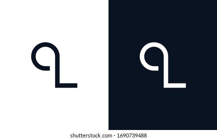 Minimal Abstract elegant line art letter QL logo. This logo icon incorporate with letter Q and L in the creative way.