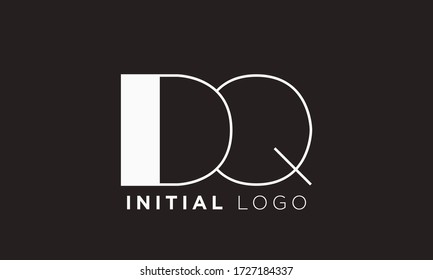 Mínimo Resumen de la letra de arte de línea elegante logotipo de DQ.Este icono del logotipo incorpora la letra D y Q de forma creativa.
