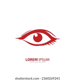 Minimal or abstract eye logo eye vector eye icon silhouette isolated on white background