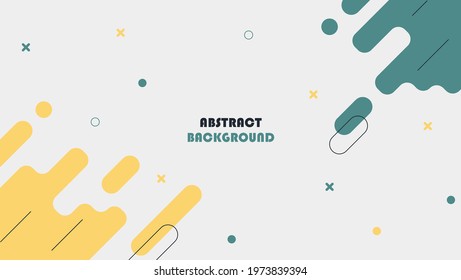 Minimal Abstract Flat Geometric Round Concept Background. Good For Banner, Poster, Website Or Presentation Template.