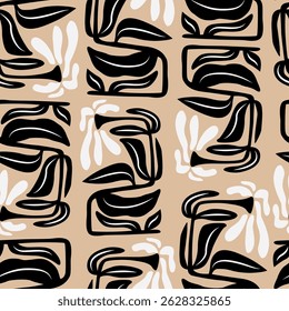 Minimal abstract flowers seamless pattern. Fashionable design for paper, cover, fabric, interior decor and other users.
