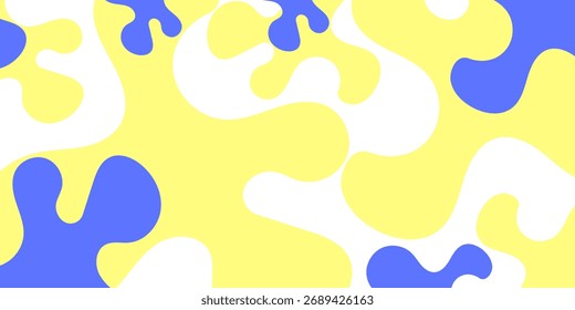 Fondo fluido abstracto mínimo con diseño de combinación de colores azul y amarillo. Diseño de concepto de fondo